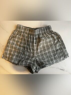 wild fable Olive Plaid High Waist Shorts